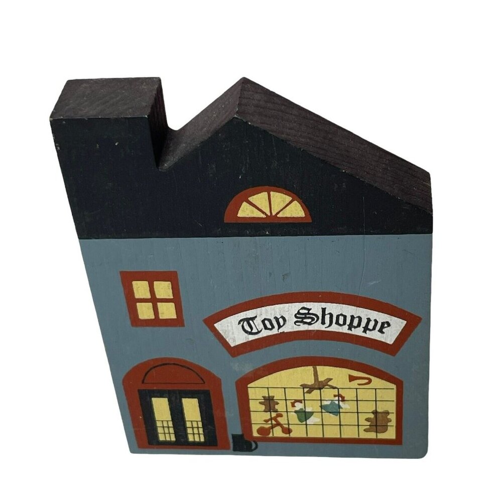 1983 The Cats' Meow Toy Shoppe Signed Faline '88 Wood Shelf Sitter Painted